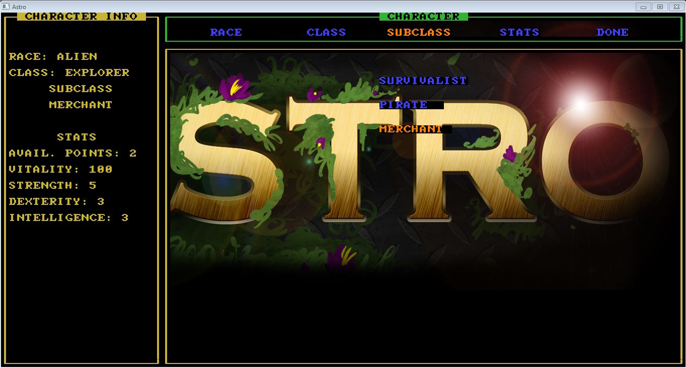 Character Selection Screen Subclass